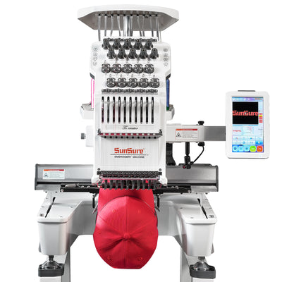 10-Needle Home Embroidery Machine with Smart Touch Screen,9.5"x14.2" Embroidery Area,1200SPM Max Speed, Ideal for DIY T-Shirts, Hats, Tote Bags