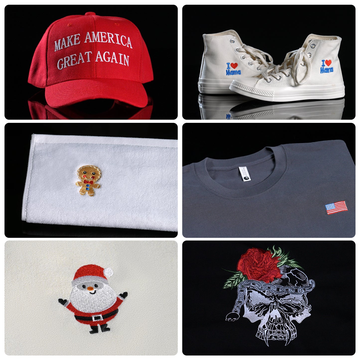 15-Needle Commercial Embroidery Machine, 24"x16" Large Embroidery Area, 1200 SPM High Speed, with Touch Screen & Advanced Photo-to-Pattern, for Batch Production of Hats, Apparel
